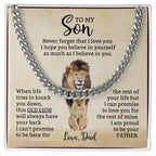 Cuban Link Chain Gift for Son, Modern Men’s Necklace for Birthday, Christmas & Graduation from Dad