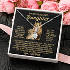 To My Daughter Necklace - Beautiful Daughter Jewelry for Birthday & Proud Dad Moments - Alluring Beauty Necklace