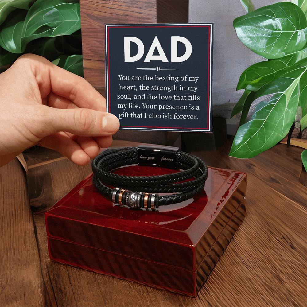 Dad - You are the beating of my heart - Love You Forever Bracelet