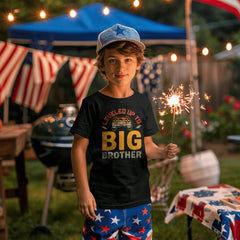 Promoted To Big Brother-black Teen Brother Black Tee