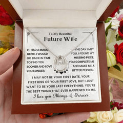 Future Wife Jewelry Gift, Soulmate Pendant Necklace For Her, Romantic Engagement Gift, Forever Love Keepsake, To My Soulmate