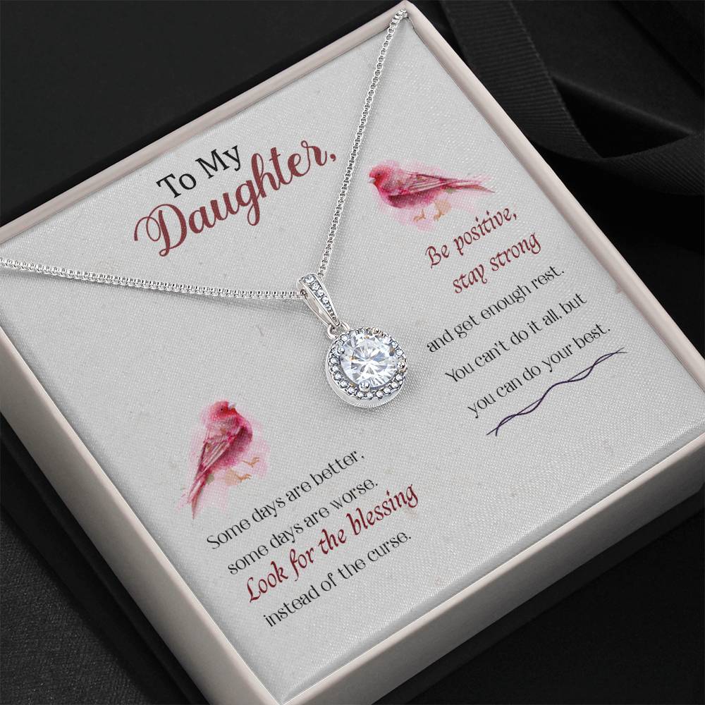 To My Daughter Necklace – Daughter Gift for Birthday, Graduation Achievements – Eternal Hope Necklace