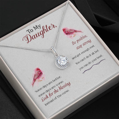 To My Daughter Necklace – Daughter Gift for Birthday, Graduation Achievements – Eternal Hope Necklace