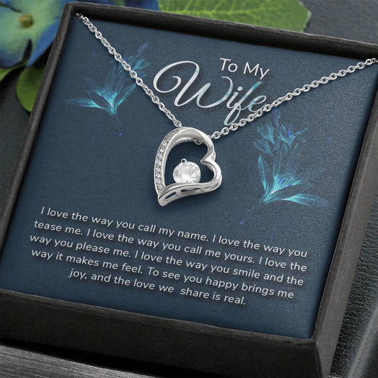 To My Wife Necklace - Meaningful Romantic Gift for Wife from Husband for Valentine’s Day & Forever Love - Forever Love Necklace