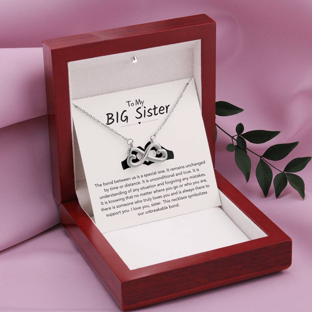 To My Big Sister Necklace - The bond between us is a special one - Gift for Big Sister - Endless Love Necklace