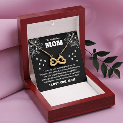 To My Loving Mom - Mom Gift - I am so lucky to have you as my mother - Endless Love Necklace
