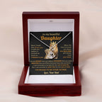 To My Daughter Necklace - Sentimental Birthday Gift from Dad, Meaningful Jewelry for Milestones & Holidays - Anchor Pendant Necklace