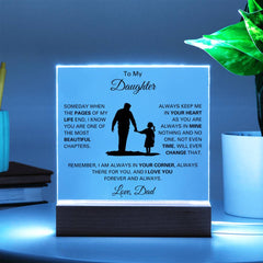 Custom Acrylic Table Gift for Daughter, Personalized Memory Keepsake, To My Daughter