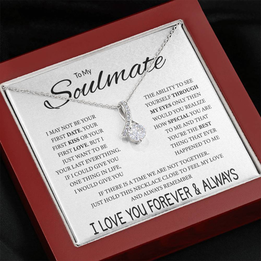 To My Soulmate Necklace - Romantic Gift for Valentine’s Day & Relationship Milestones - Alluring Beauty Necklace