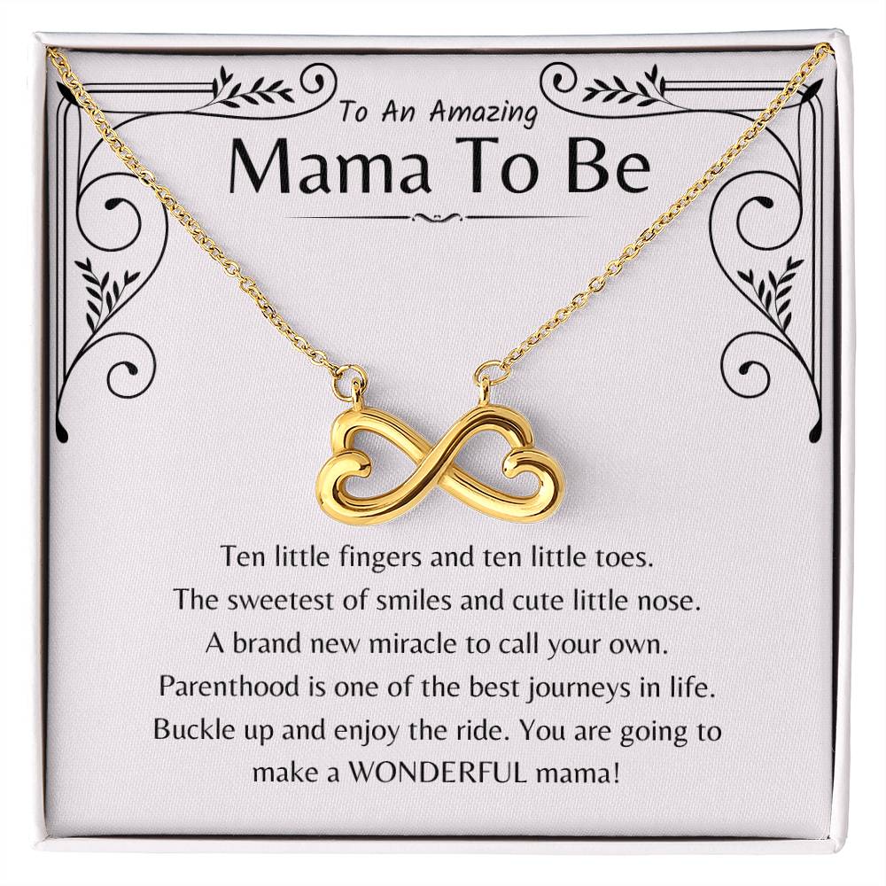 To An Amazing Mama To Be - Ten little fingers and ten little toes - Endless Love Necklace - Unique Gift for New Mom