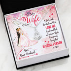 To My Wife Necklace - Loving Husband to Wife Gift for Christmas, Valentine’s Day, Anniversary & Special Days - Anchor Pendant Necklace