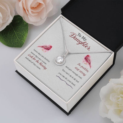To My Daughter Necklace – Daughter Gift for Birthday, Graduation Achievements – Eternal Hope Necklace