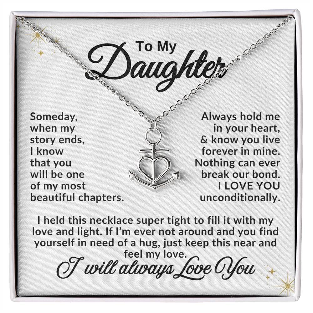 Birthday Gift for Daughter - Anchor Pendant Necklace for Her