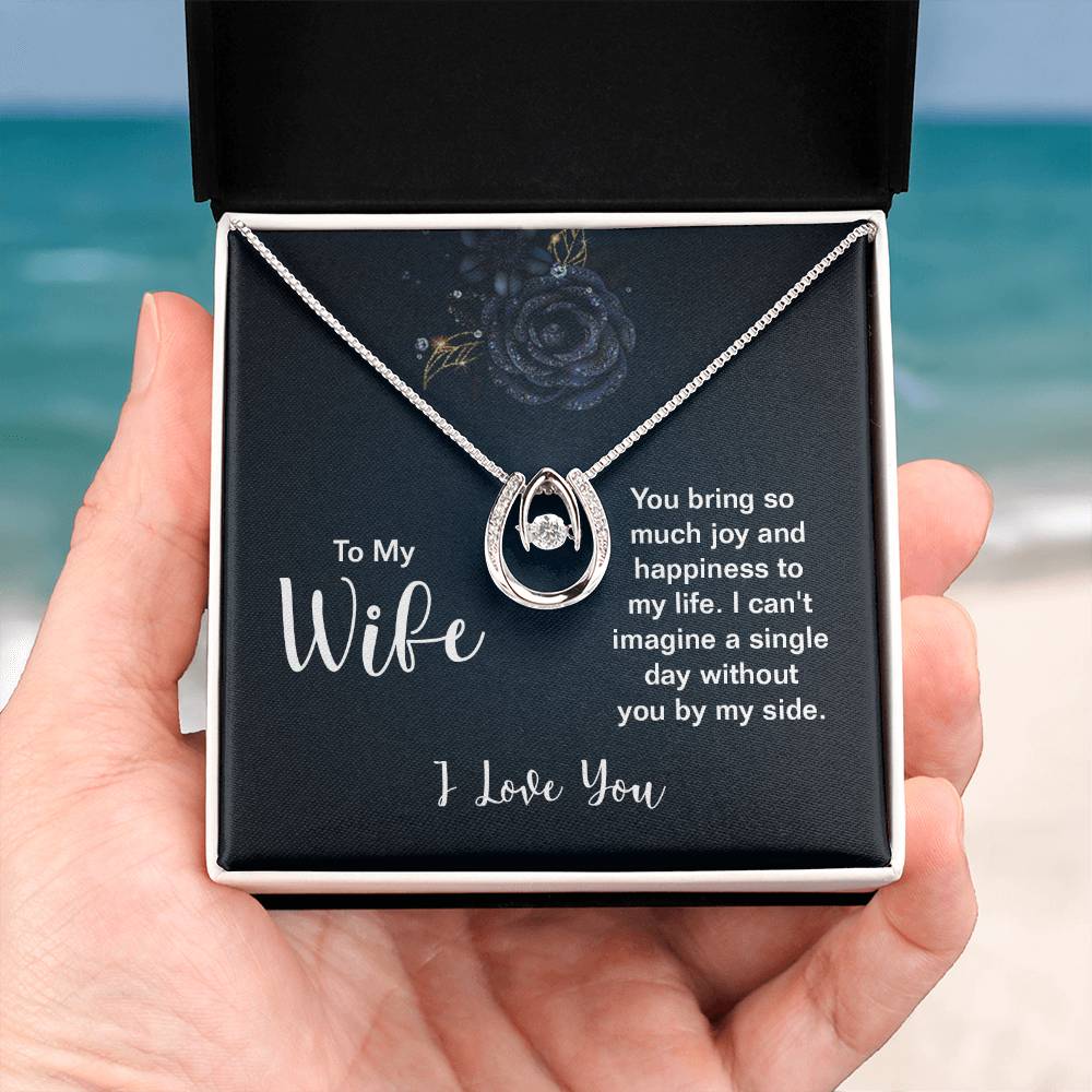 Wife Gift from Husband - Meaningful Jewelry for Valentine’s Day & Special Occasions - Lucky In Love Necklace
