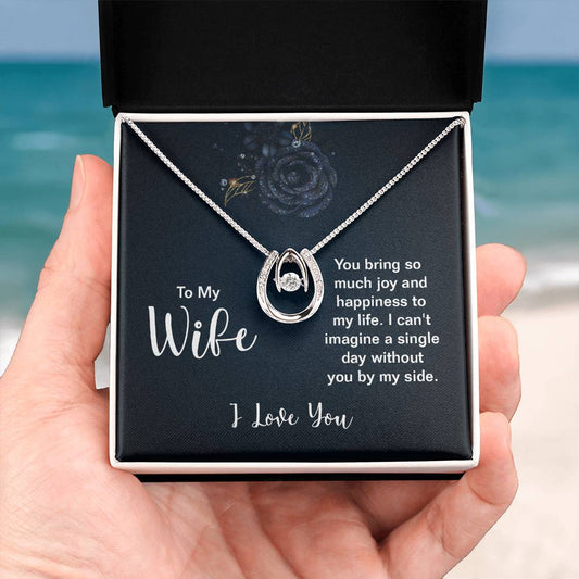 Wife Gift from Husband - Meaningful Jewelry for Valentine’s Day & Special Occasions - Lucky In Love Necklace