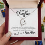 To My Daughter Necklace – Daughter Birthday Graduation Celebration Gift – Forever Love Necklace