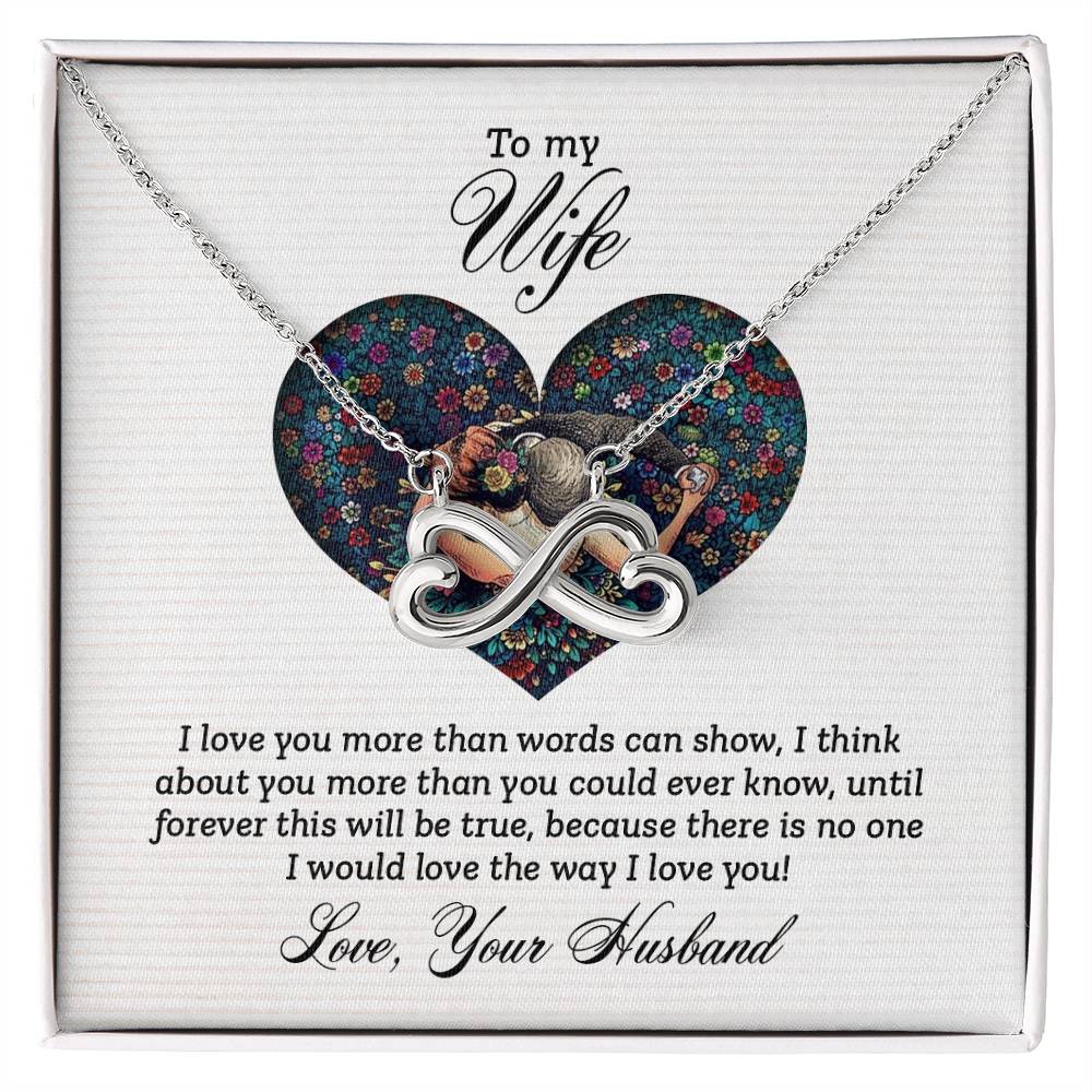 To My Wife Necklace - Romantic Husband to Wife Jewelry for Birthday, Valentine’s Day & Special Celebrations - Endless Love Necklace