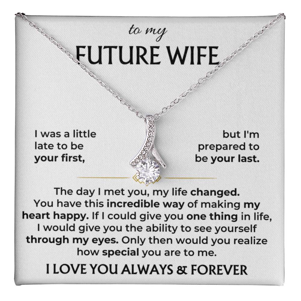 Future Wife Jewelry Gift - Long Lasting Romantic Necklace for Celebrating Love & Upcoming Marriage - Alluring Beauty Necklace