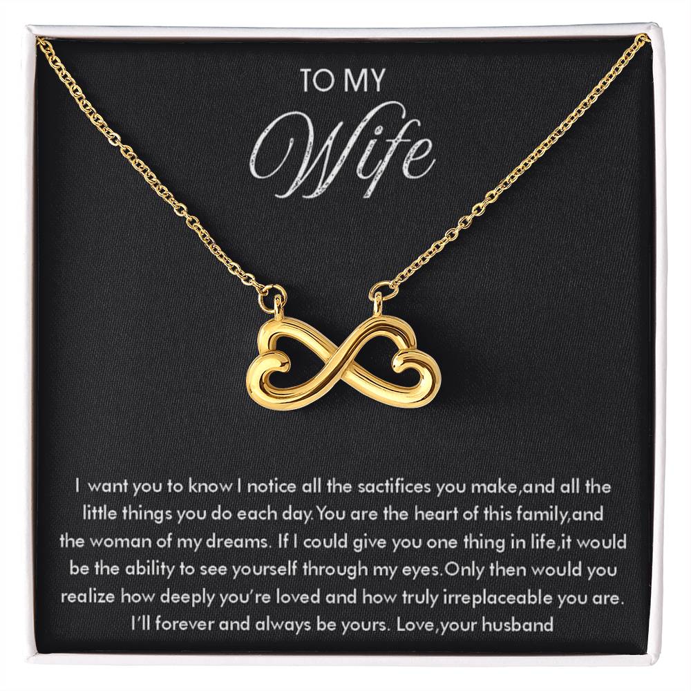 Special Gift for Wife - Romantic Jewelry from Husband for Valentine’s Day or Birthday - Endless Love Necklace