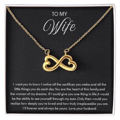 Special Gift for Wife - Romantic Jewelry from Husband for Valentine’s Day or Birthday - Endless Love Necklace