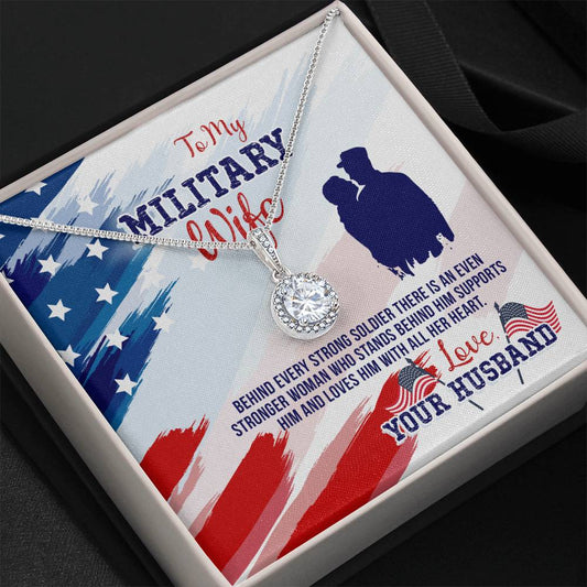 To My Military Wife from Husband - Eternal Hope Necklace