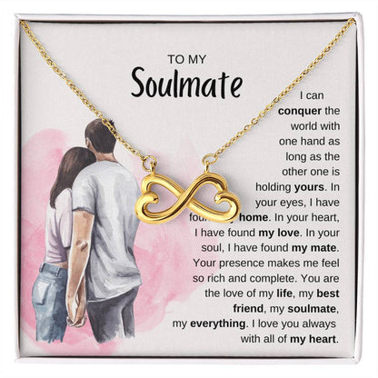 To My Soulmate Necklace - Best Soulmate Gift Idea for Valentine’s Day & Everyday Romance - Endless Love Necklace