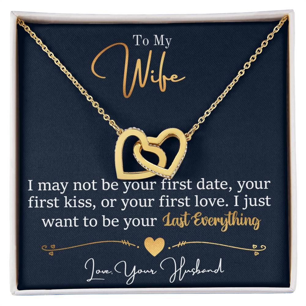 Heartfelt Wife Jewelry - Love Gift from Husband for Birthday, Anniversary & Valentine’s Day - Interlocking Hearts Necklace