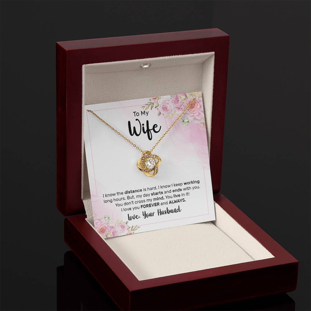 Wife Gift from Husband - Meaningful Jewelry for Valentine’s Day & Special Occasions - Love Knot Necklace