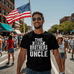 Promoted to Uncle T-Shirt – Funny Best Brother Graphic Tee