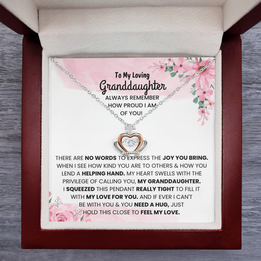To My Granddaughter Necklace – Birthday, Graduation Special Gift for Granddaughter – Crown Pendant Necklace