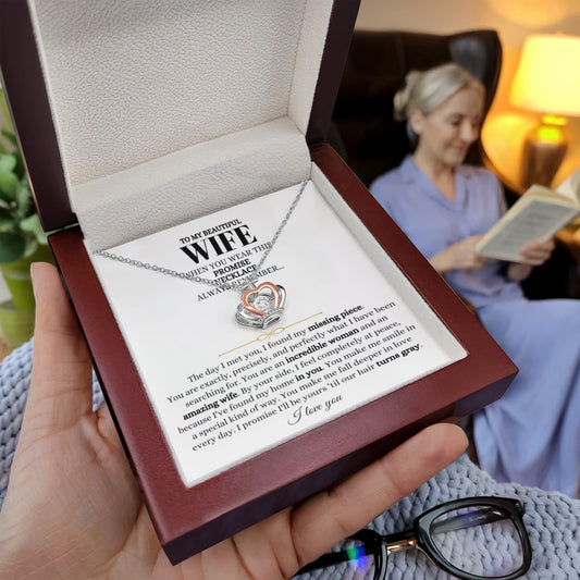 To My Wife Necklace - Sentimental Jewelry Gift from Husband for Birthday, Anniversary & Valentine’s Day - Crown Pendant Necklace