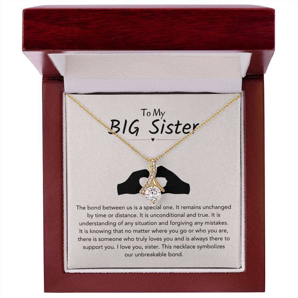 To My Big Sister Necklace - The bond between us is a special one - Gift for Big Sister - Alluring Beauty Necklace