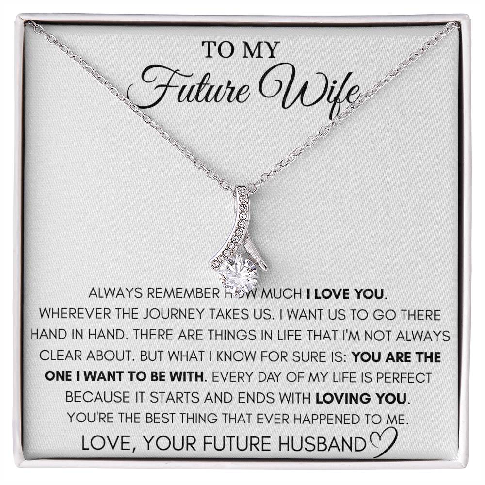 To My Future Wife Necklace - Best Romantic Jewelry Gift for Special Occasions & Love Appreciation - Alluring Beauty Necklace