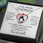 To My Soulmate Necklace - Long Distance Soulmate Gift for Valentine’s Day & Special Days - Forever Love Necklace