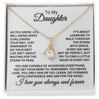 To My Daughter Necklace – Gift for Daughter’s Birthday and Graduation – Alluring Beauty Necklace