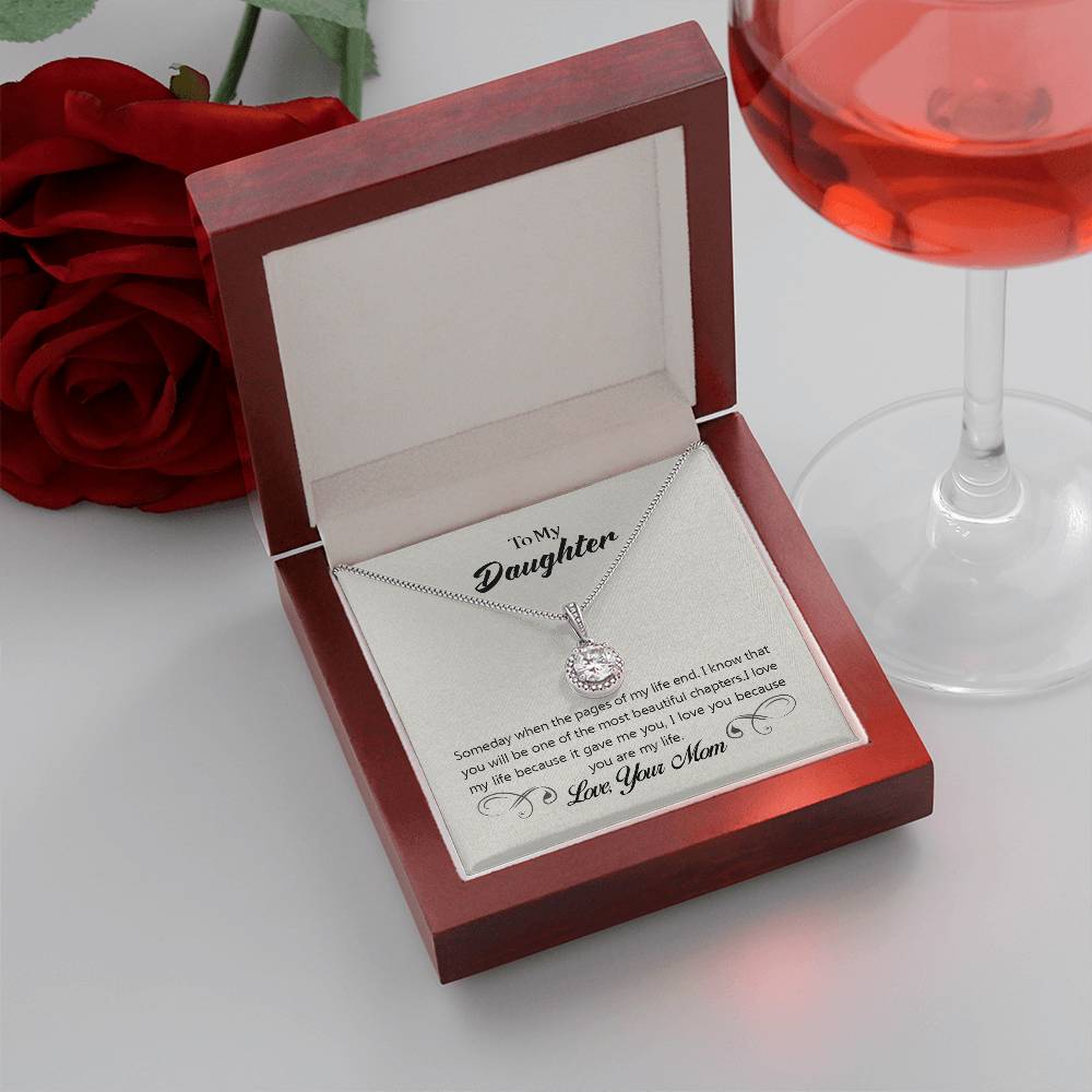 To My Daughter Necklace – Daughter Celebration Jewelry: Graduation, Birthday – Eternal Hope Necklace