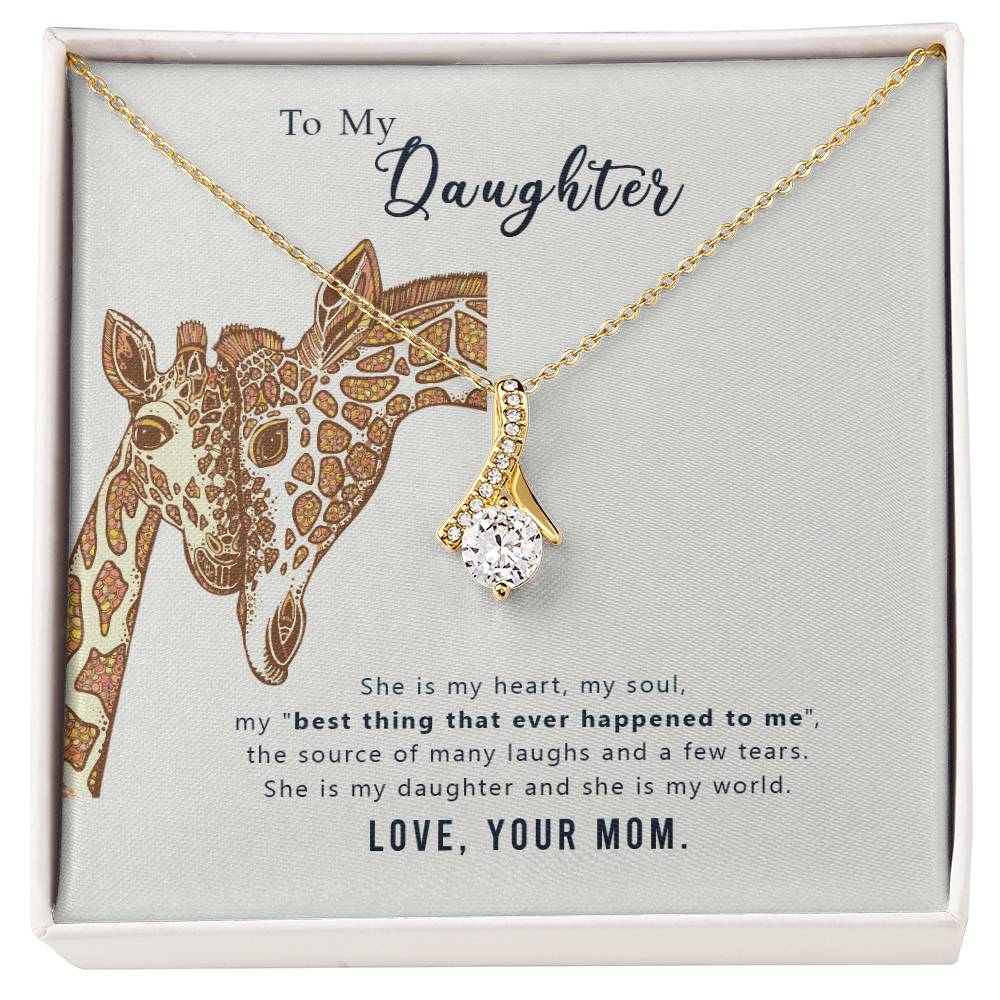 To My Daughter Necklace – Holiday Gift for Daughter Graduation from Mom – Alluring Beauty Necklace
