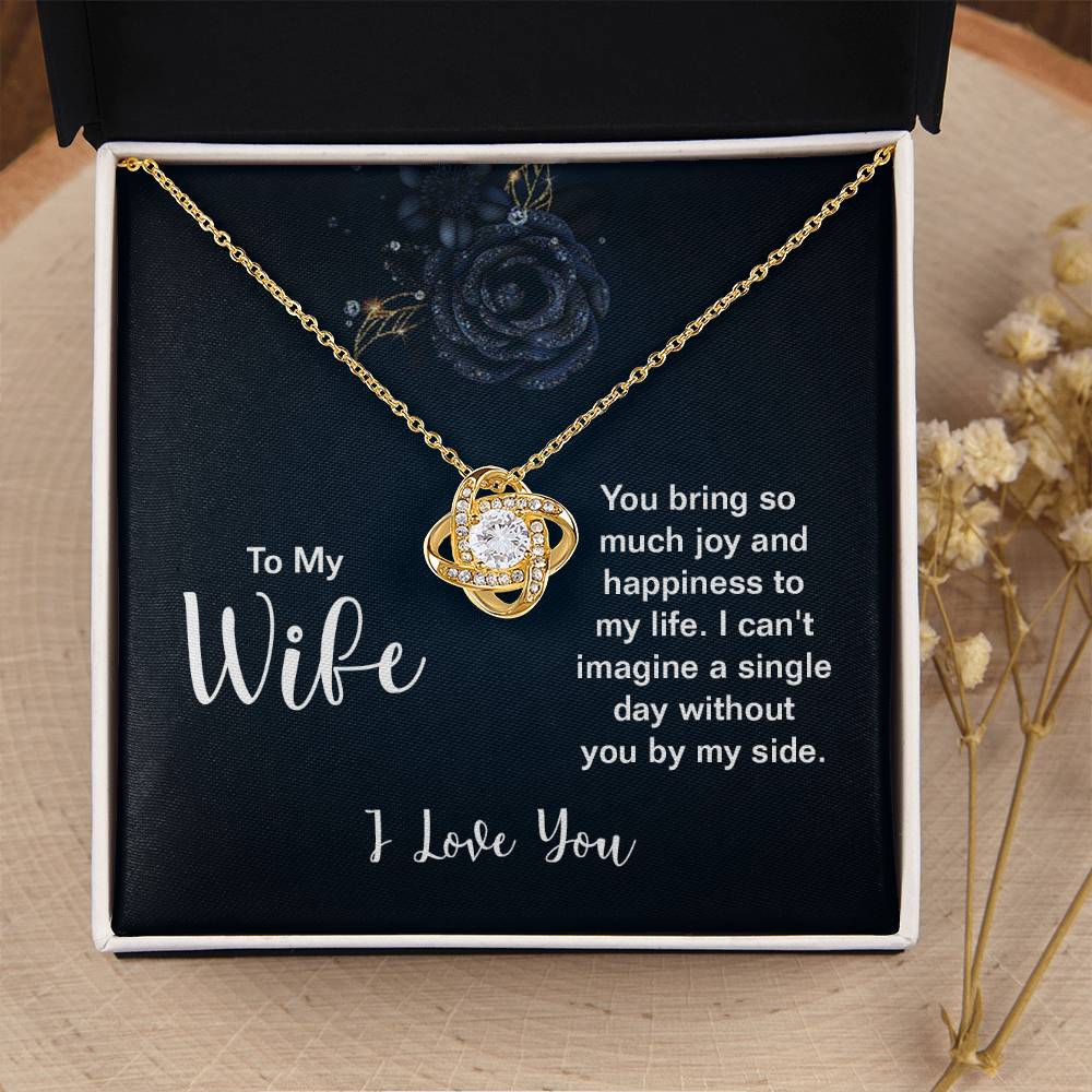 Wife Birthday Gift from Husband - Romantic Jewelry for Valentine’s Day & Anniversaries - Love Knot Necklace