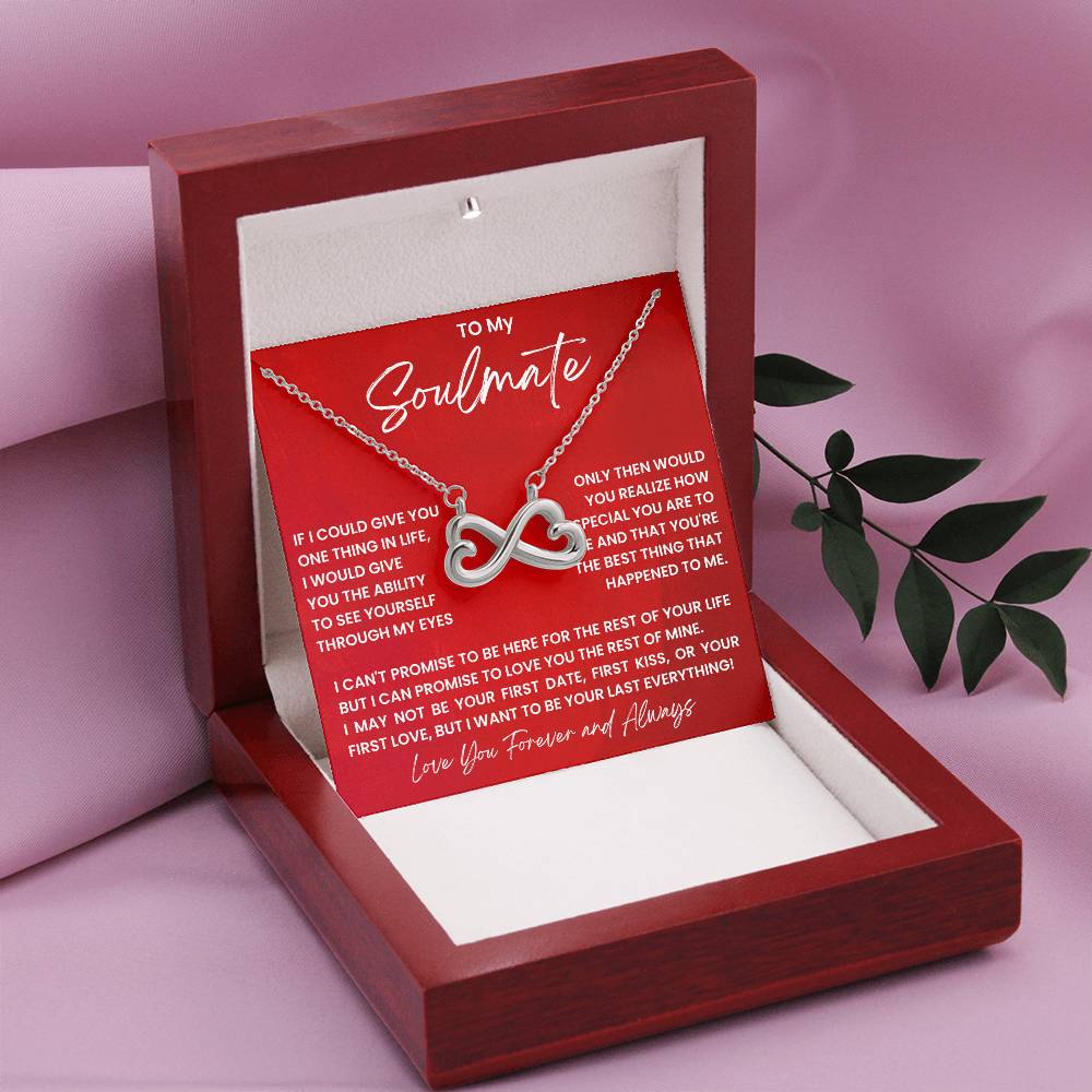 To My Soulmate Necklace - Unique Soulmate Gift for Her for Birthdays & Surprise Moments - Endless Love Necklace