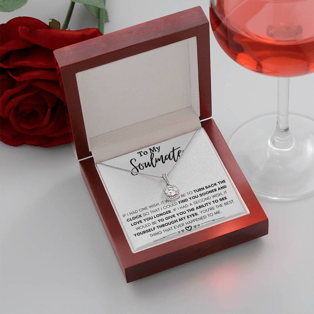 To My Soulmate Necklace - Long Distance Relationship Soulmate Gift for Romantic Occasions - Eternal Hope Necklace