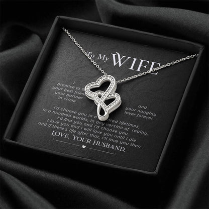 Thoughtful Gift for Wife - Emotional Jewelry from Husband for Anniversary, Birthday, Valentine’s Day & Holidays - Heart-to-heart Pendant Necklace