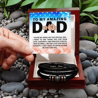 To My Amazing Dad - You're my hero - Gift for Dad - Love You Forever Bracelet