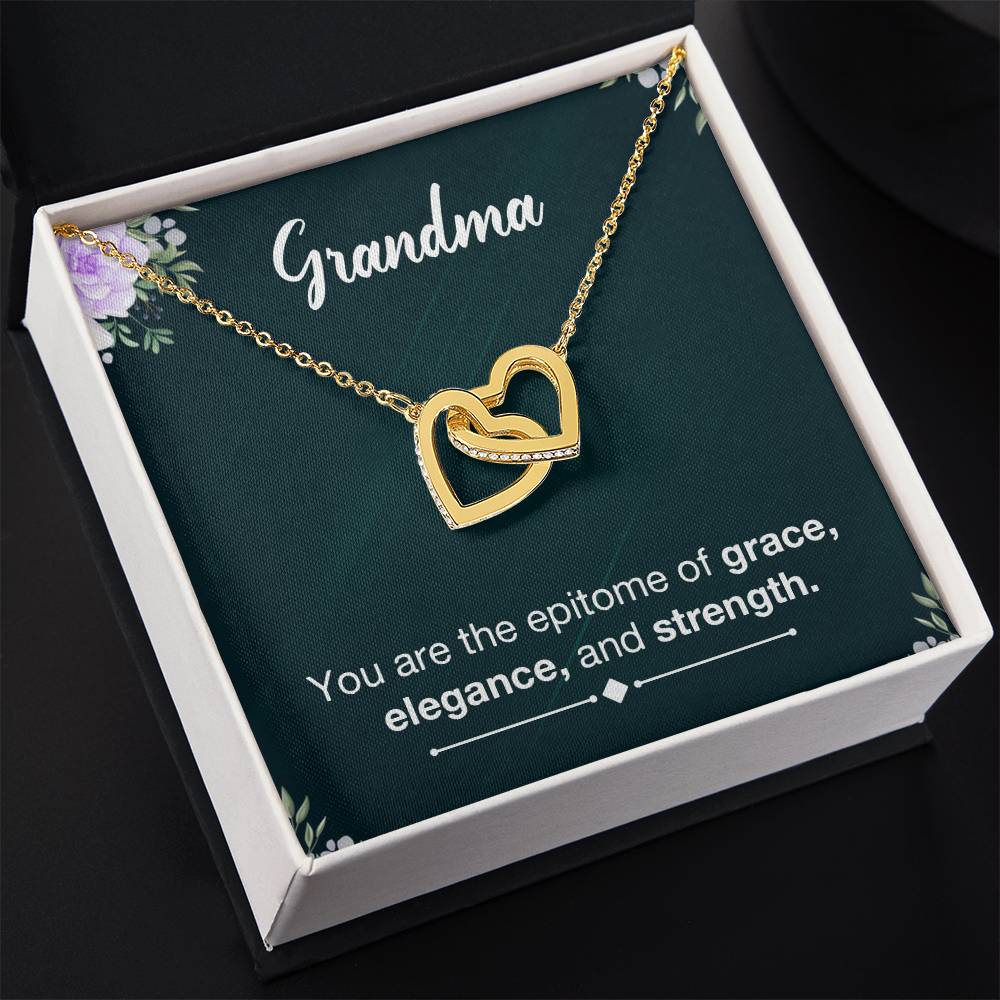 Grandma Necklace from Grandkids - Interlocking Hearts Necklace