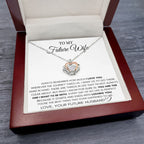 To My Future Wife Necklace - Best Romantic Jewelry Gift for Special Occasions & Love Appreciation - Crown Pendant Necklace