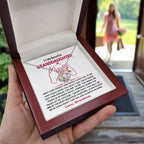 To My Granddaughter Necklace – Graduation & Christmas Gift from Grandma – Crown Pendant Necklace