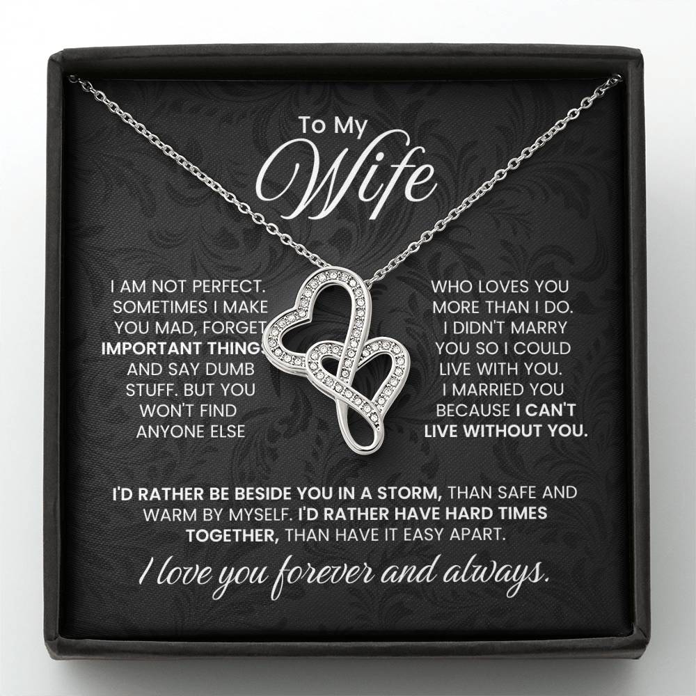 To My Wife - I Can't Live Without You - Necklace Gift Set