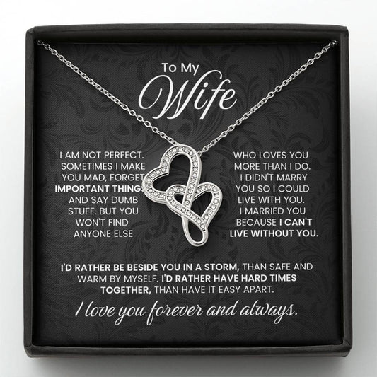 To My Wife - I Can't Live Without You - Necklace Gift Set