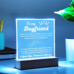 Acrylic Plaque, Romantic Gift For Him, Unique Love Message, Boyfriend Gift, Sentimental Keepsake, I Love You Forever & Always, To My Boyfriend