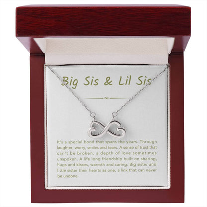 Big Sis & Lil Sis Necklace - It's a special bond that spans the years - Gift for Sisters - Endless Love Necklace