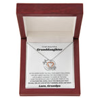 To My Granddaughter Necklace – Birthday Graduation Necklace Gift for Granddaughter – Crown Pendant Necklace